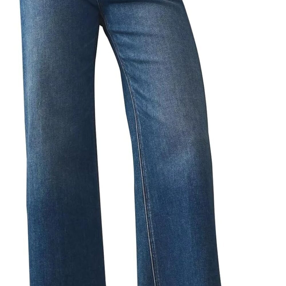 Jeans for Women Wide Leg Baggy High Waist Boyfriends Straight Leg Stretchy Denim